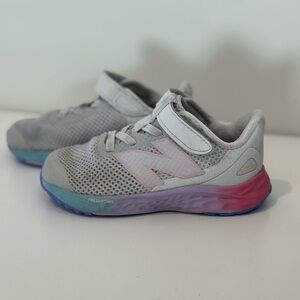 New Balance Kids' Gray and Pink Athletic Shoes